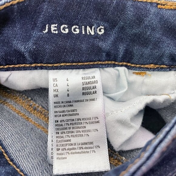 American Eagle Women's Jeans Super Stretch Jeggings Raw Hems size 4R - Picture 5 of 7